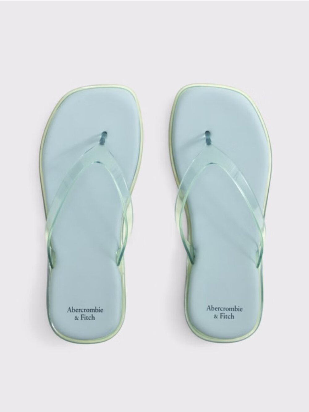 Jelly Flip-Flop Sandals Teal Abercrombie & Fitch Size Small 7-8 Teal